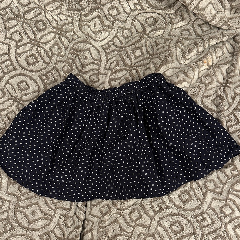 Crewcuts Navy and White Polka Dot Mini Skirt
